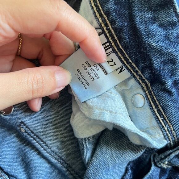 Hudson Womens Flap Beth Flare Jeans W176DHK Size 27 ELT Low Rise Blue - Picture 6 of 7